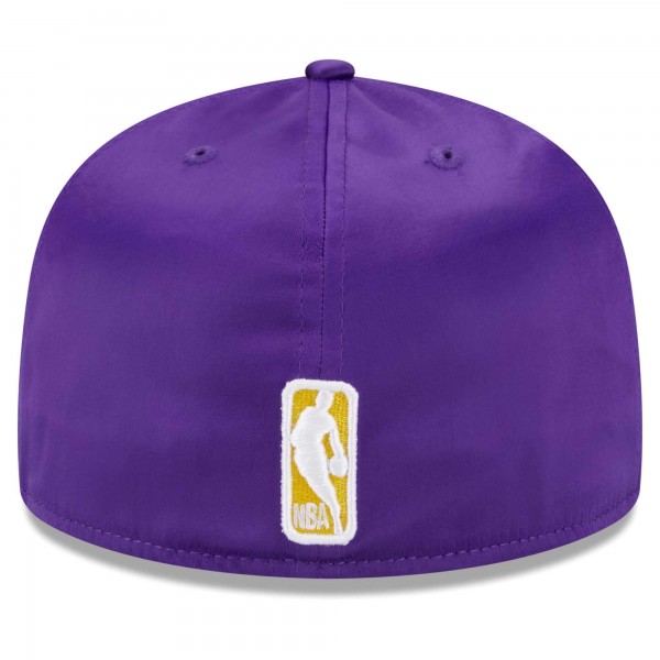 Бейсболка Los Angeles Lakers New Era White Throwback Satin 59FIFTY