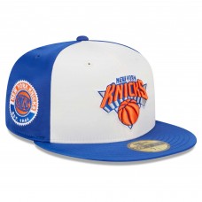 Бейсболка New York Knicks New Era Throwback Satin 59FIFTY - White