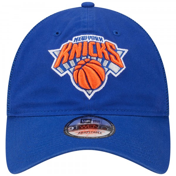 Бейсболка New York Knicks New Era Distinct Side Patch Trucker 9TWENTY - Blue