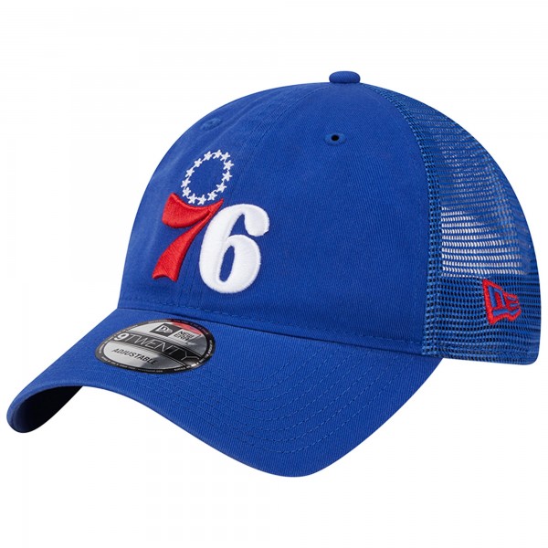 Бейсболка Philadelphia 76ers New Era Distinct Side Patch Trucker 9TWENTY - Royal