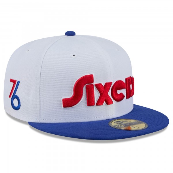 Бейсболка Philadelphia 76ers New Era Distinct Side Patch Trucker 9TWENTY - Royal