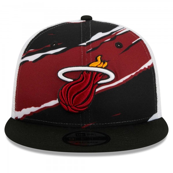 Бейсболка Miami Heat New Era Tear Trucker 9FIFTY - Black/White
