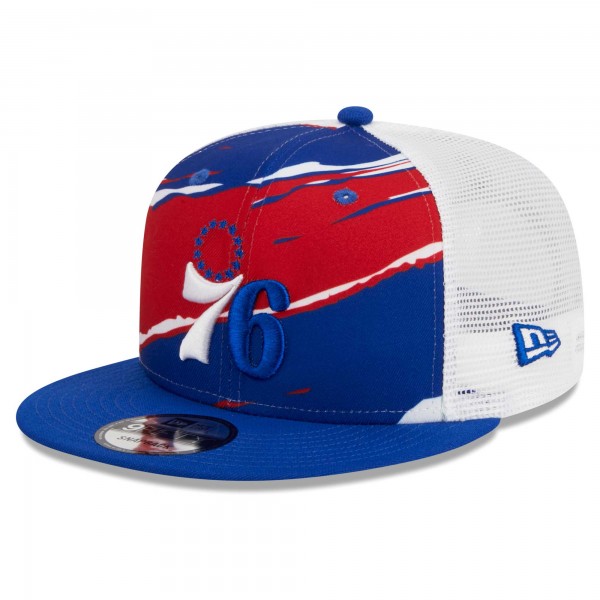 Бейсболка Philadelphia 76ers New Era Royal/White Tear Trucker 9FIFTY