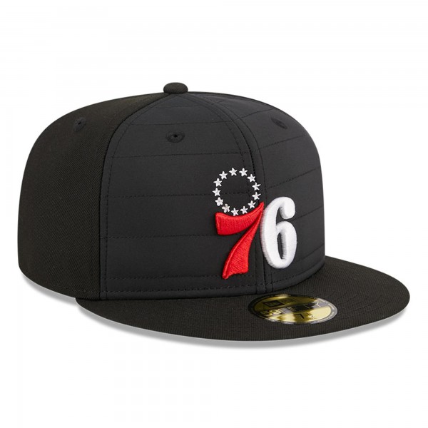 Бейсболка Philadelphia 76ers New Era Quilted 59FIFTY - Black
