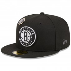 Бейсболка Brooklyn Nets New Era Chainstitch Logo Pin 59FIFTY - Black