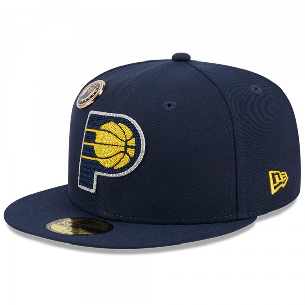 Бейсболка Indiana Pacers New Era Chainstitch Logo Pin 59FIFTY - Navy