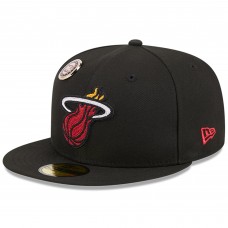 Бейсболка Miami Heat New Era Chainstitch Logo Pin 59FIFTY - Black