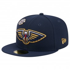 Бейсболка New Orleans Pelicans New Era Navy Chainstitch Logo Pin 59FIFTY