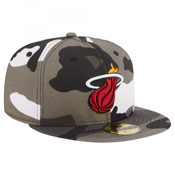 Бейсболка Miami Heat New Era Snow Camo 59FIFTY