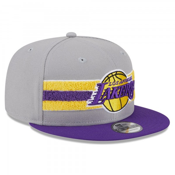 Бейсболка Los Angeles Lakers New Era Chenille Band 9FIFTY - Gray