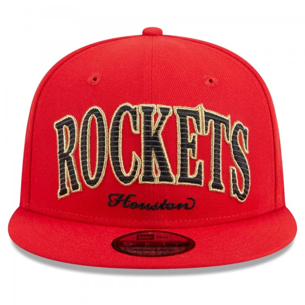Бейсболка Houston Rockets New Era Golden Tall Text 9FIFTY - Red