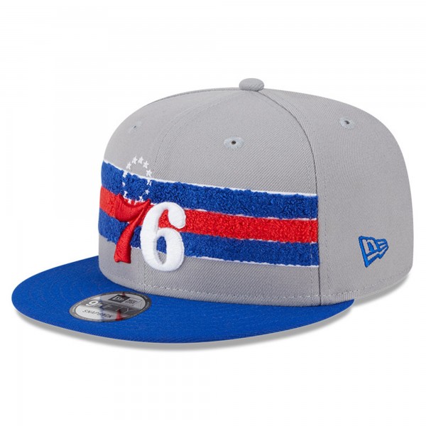 Бейсболка Philadelphia 76ers New Era Chenille Band 9FIFTY - Gray