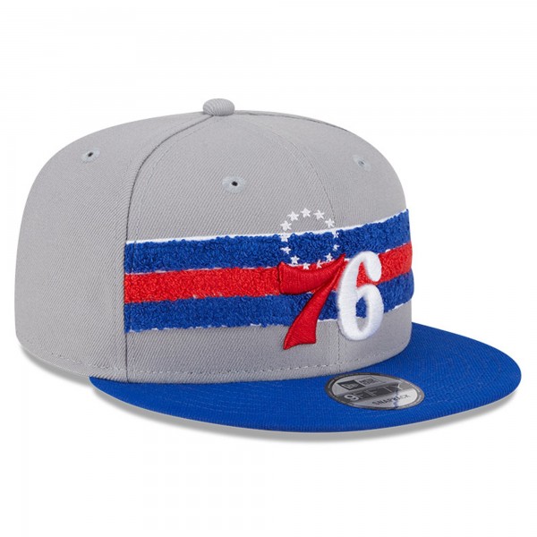 Бейсболка Philadelphia 76ers New Era Chenille Band 9FIFTY - Gray