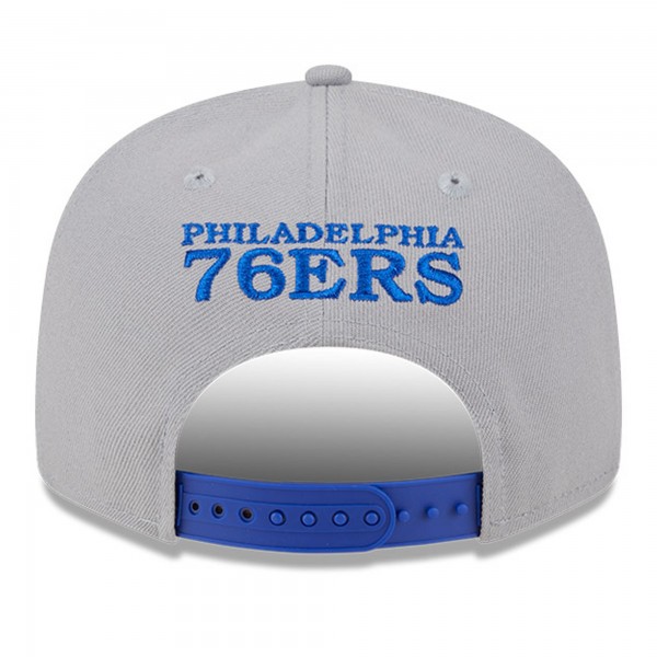 Бейсболка Philadelphia 76ers New Era Chenille Band 9FIFTY - Gray