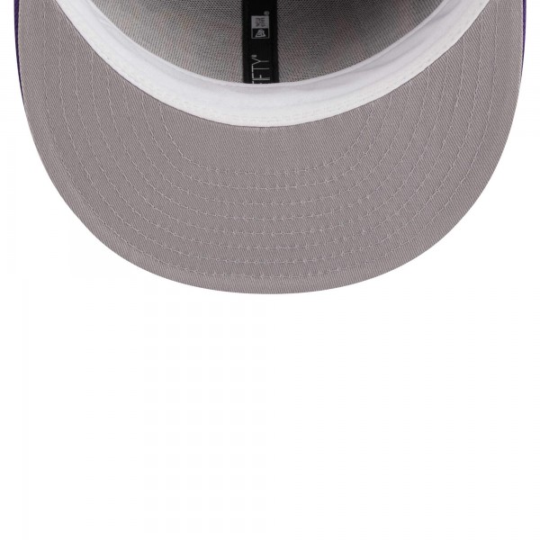 Бейсболка Los Angeles Lakers New Era Purple Golden Tall Text 9FIFTY Snapback