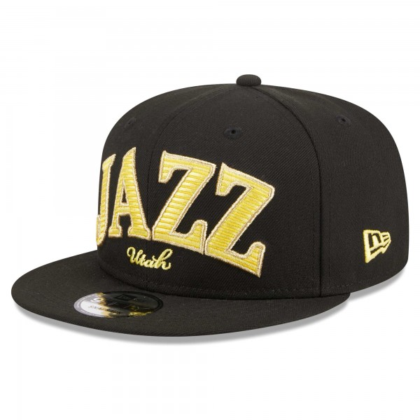Бейсболка Utah Jazz New Era Golden Tall Text 9FIFTY - Black