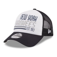 Бейсболка New York Yankees New Era Stacked A-Frame Trucker 9FORTY - White/Navy