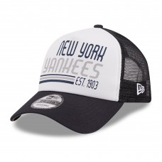 Бейсболка New York Yankees New Era Stacked A-Frame Trucker 9FORTY - White/Navy