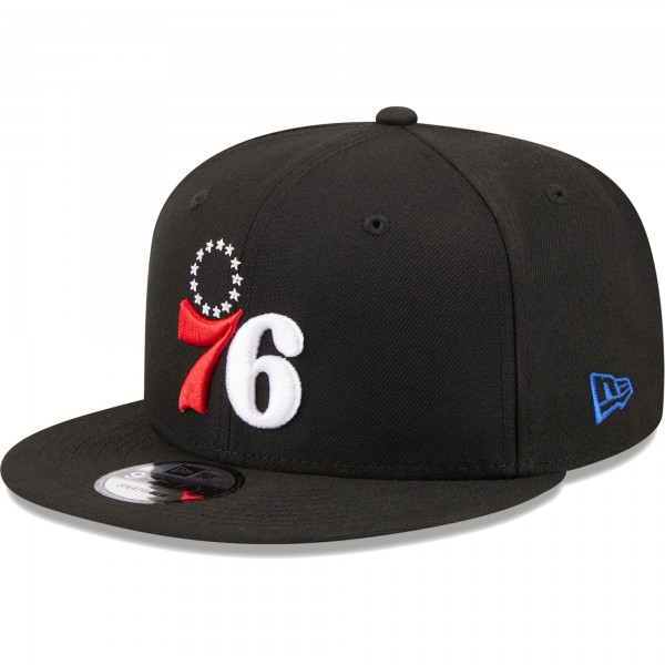 Бейсболка Philadelphia 76ers New Era Bold Back Script 9FIFTY - Black