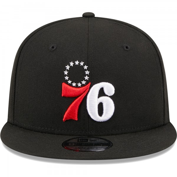 Бейсболка Philadelphia 76ers New Era Bold Back Script 9FIFTY - Black