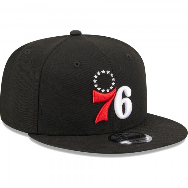 Бейсболка Philadelphia 76ers New Era Bold Back Script 9FIFTY - Black