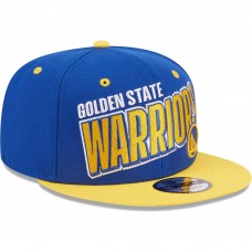 Бейсболка Golden State Warriors New Era Stacked Slant 2-Tone 9FIFTY - Royal/Gold