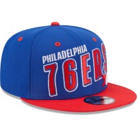 Бейсболка Philadelphia 76ers New Era Stacked Slant 2-Tone 9FIFTY - Royal/Red