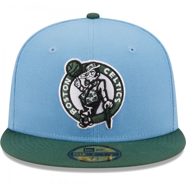 Бейсболка Boston Celtics New Era Two-Tone 59FIFTY - Light Blue/Green