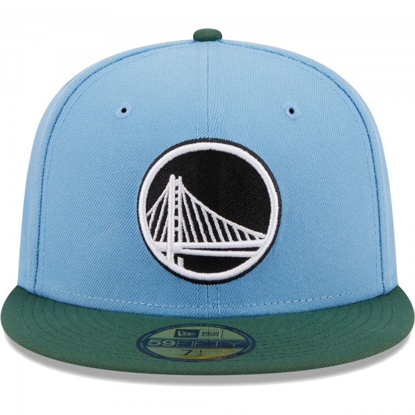 Бейсболка Golden State Warriors New Era Two-Tone 59FIFTY - Light Blue/Green