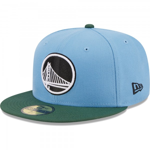 Бейсболка Golden State Warriors New Era Two-Tone 59FIFTY - Light Blue/Green