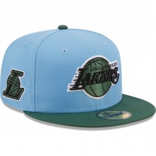 Бейсболка Los Angeles Lakers New Era Two-Tone 59FIFTY - Light Blue/Green