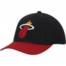 Miami Heat Mitchell & Ness MVP Team Two-Tone 2.0 Stretch-Snapback Hat - Black/Red
