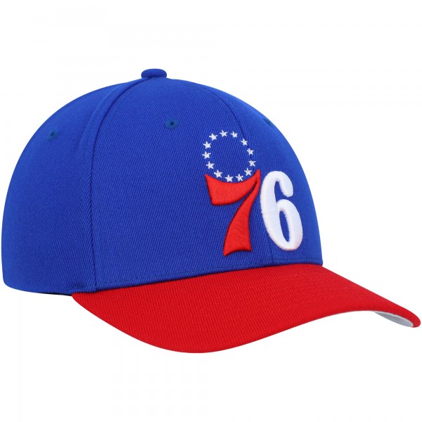 Бейсболка Philadelphia 76ers Mitchell & Ness MVP Team Two-Tone 2.0 - Royal/Red