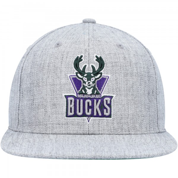 Бейсболка Milwaukee Bucks Mitchell & Ness Hardwood Classics 2.0 - Heather Gray