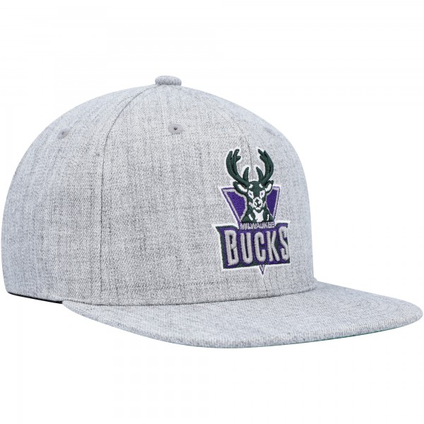 Бейсболка Milwaukee Bucks Mitchell & Ness Hardwood Classics 2.0 - Heather Gray