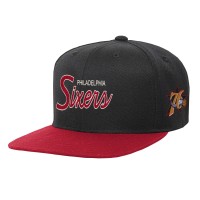 Бейсболка Philadelphia 76ers Mitchell & Ness Youth Team Script - Black