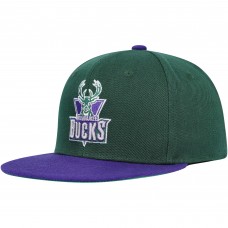 Бейсболка Milwaukee Bucks Mitchell & Ness Youth Two-Tone - Hunter Green/Purple