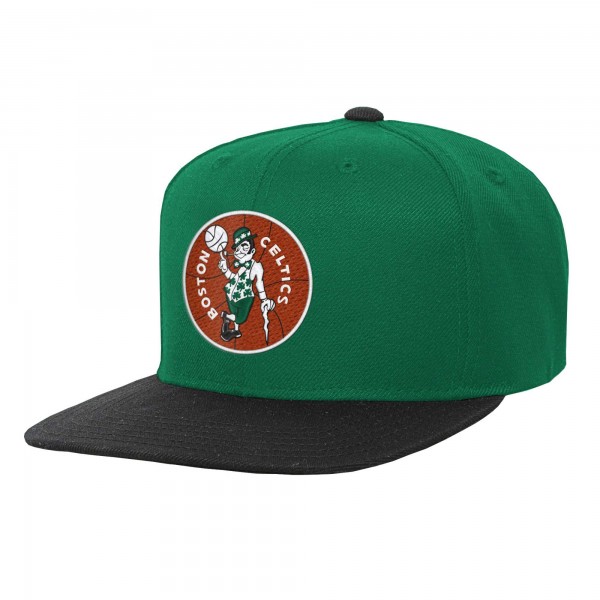 Подростковая Boston Celtics Mitchell & Ness Kelly Green/Black Two-Tone Snapback Hat