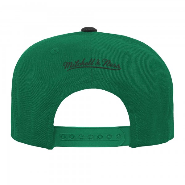 Подростковая Boston Celtics Mitchell & Ness Kelly Green/Black Two-Tone Snapback Hat