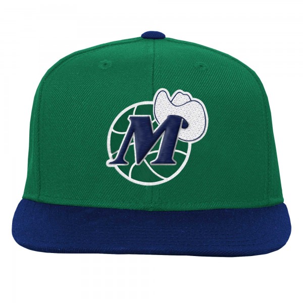 Бейсболка Dallas Mavericks Mitchell &amp; Ness Youth Two-Tone - Navy/Green