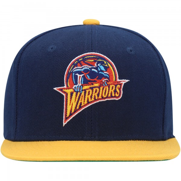 Бейсболка Golden State Warriors Mitchell & Ness Youth Two-Tone - Navy/Gold