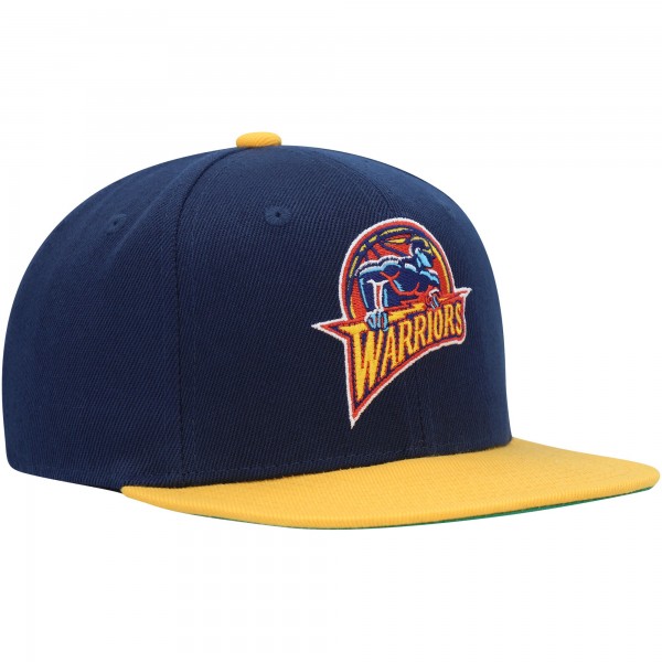 Бейсболка Golden State Warriors Mitchell & Ness Youth Two-Tone - Navy/Gold