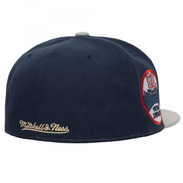 Бейсболка New York Yankees Mitchell & Ness Yankee Stadium 50th Anniversary Homefield - Cream/Gray