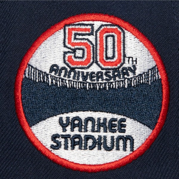 Бейсболка New York Yankees Mitchell & Ness Yankee Stadium 50th Anniversary Homefield - Cream/Gray