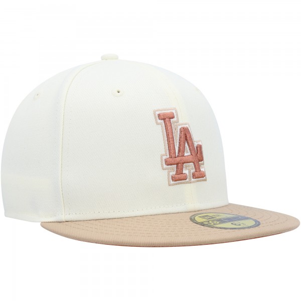 Бейсболка Los Angeles Dodgers New Era Chrome Camel Rust Undervisor 59FIFTY - Cream