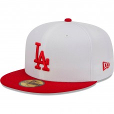 Бейсболка Los Angeles Dodgers New Era Optic 59FIFTY - White/Red