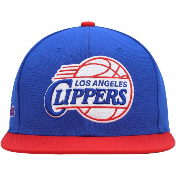 Бейсболка LA Clippers Mitchell & Ness Royal/Red Hardwood Classics Essentials 2.0