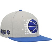 Бейсболка Orlando Magic Mitchell & Ness Gray/Blue Hardwood Classics Essentials 2.0