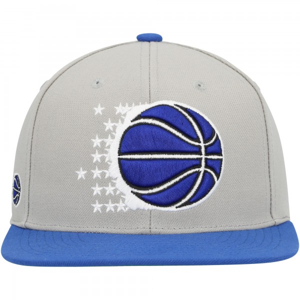 Бейсболка Orlando Magic Mitchell & Ness Gray/Blue Hardwood Classics Essentials 2.0