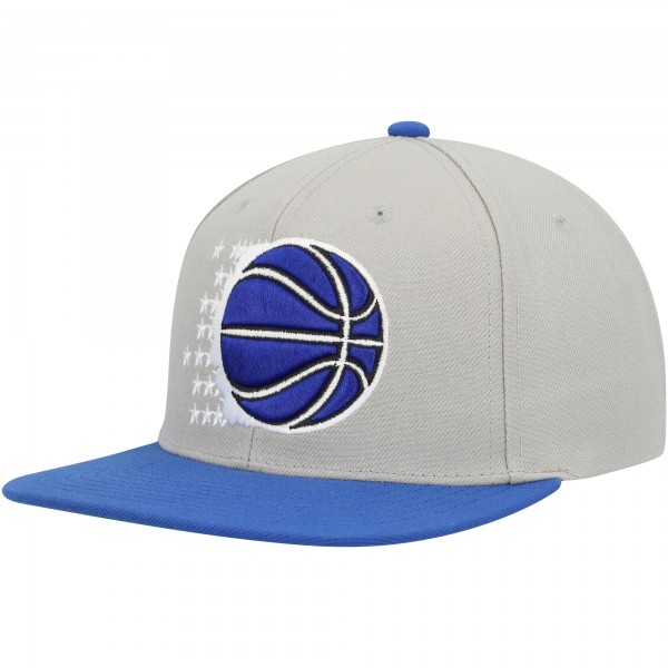 Бейсболка Orlando Magic Mitchell & Ness Gray/Blue Hardwood Classics Essentials 2.0
